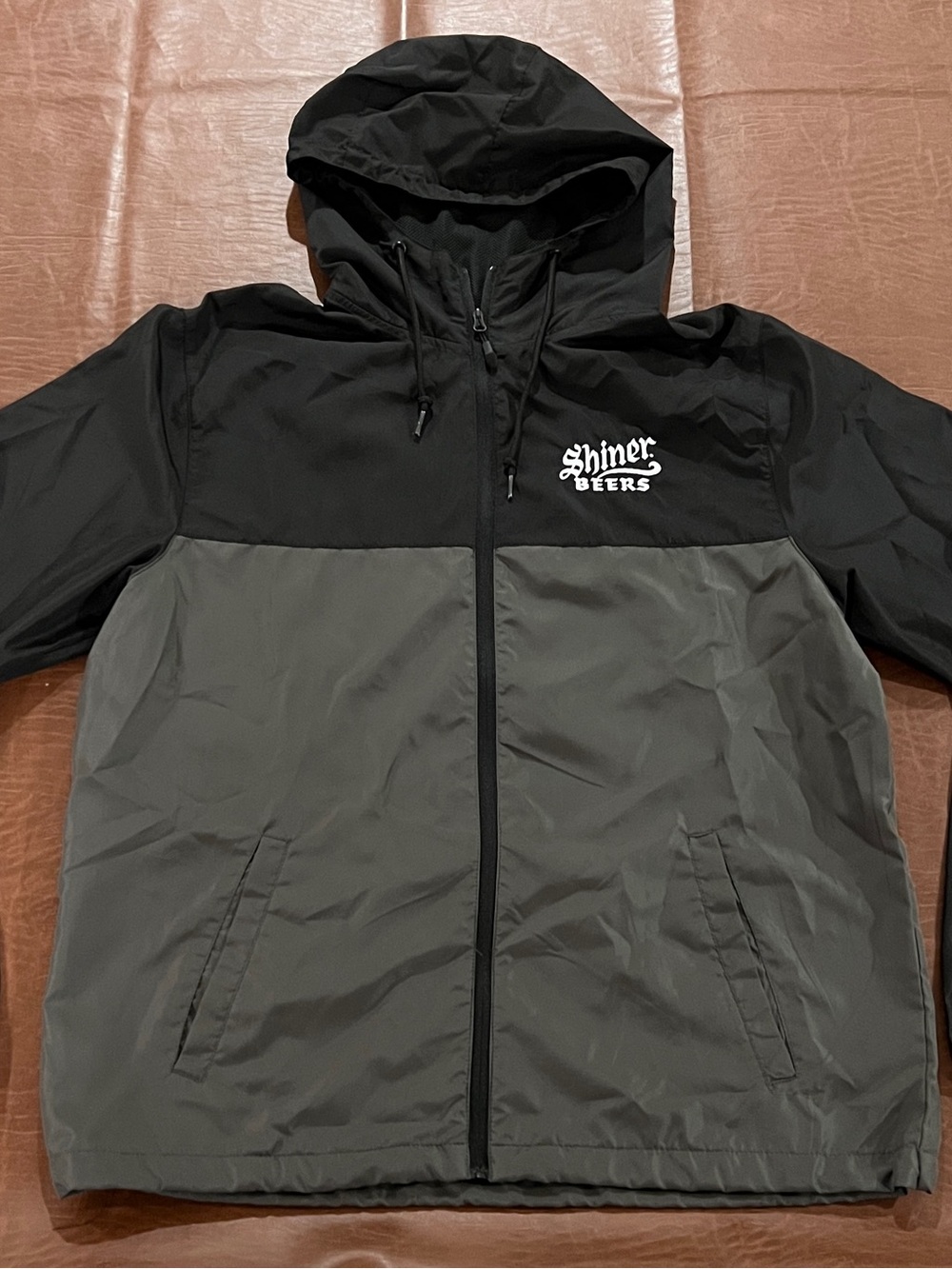 Shiner Beers Men’s Full-Zip Windbreaker Jacket - Large